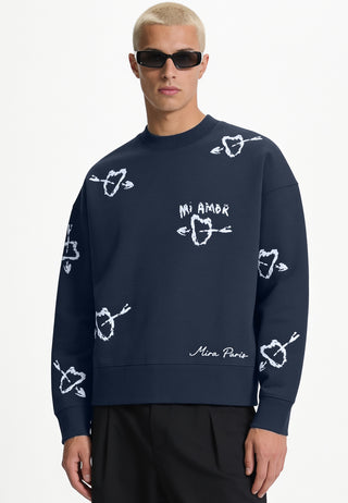 Sweatshirt Boxy Brodé "Mi Amor"