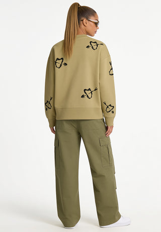 Sweatshirt Boxy Brodé "Mi Amor"