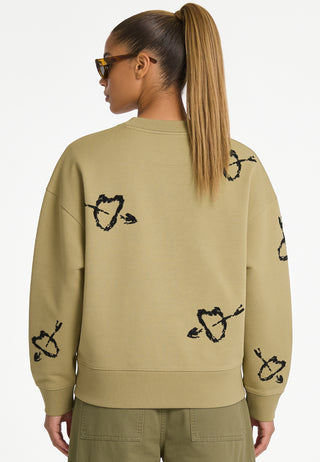 Sweatshirt Boxy Brodé "Mi Amor"