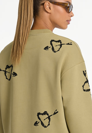 Sweatshirt Boxy Brodé "Mi Amor"