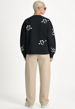 Sweatshirt Boxy Brodé "Mi Amor"