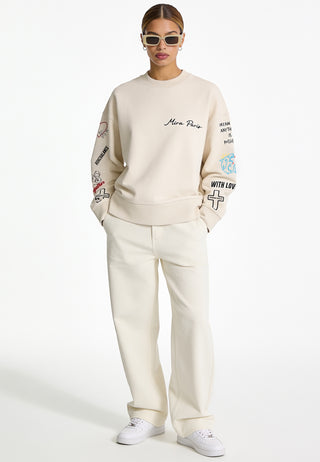 Sweatshirt Boxy "Tattoo Be Kind"