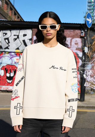 Sweatshirt Boxy "Tattoo Be Kind"