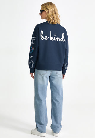 Sweatshirt Boxy "Tattoo Be Kind"