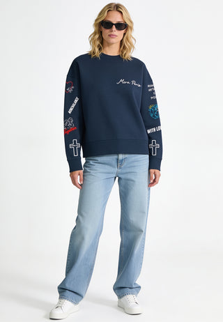 Sweatshirt Boxy "Tattoo Be Kind"