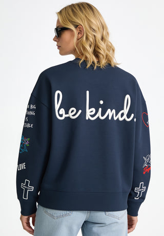 Sweatshirt Boxy "Tattoo Be Kind"