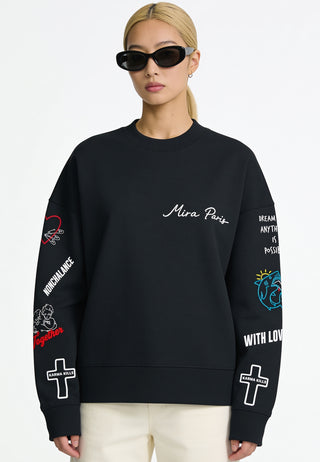 Sweatshirt Boxy "Tattoo Be Kind"