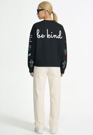 Sweatshirt Boxy "Tattoo Be Kind"