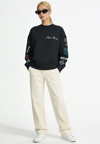 Sweatshirt Boxy "Tattoo Be Kind"