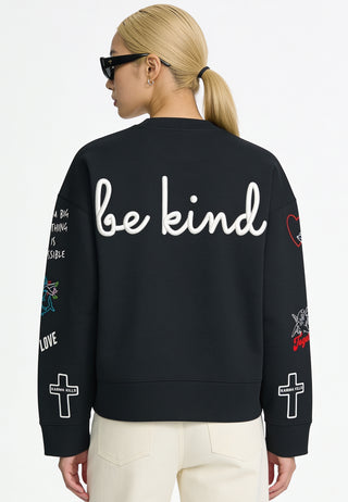 Sweatshirt Boxy "Tattoo Be Kind"
