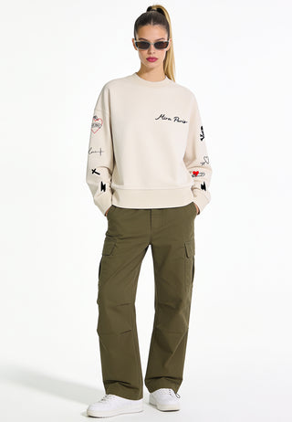 Sweatshirt Boxy "Tattoo Mi Amor"