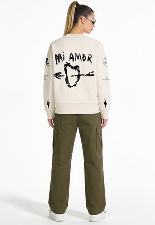 Sweatshirt Boxy "Tattoo Mi Amor"