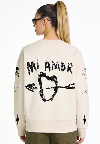 Sweatshirt Boxy "Tattoo Mi Amor"