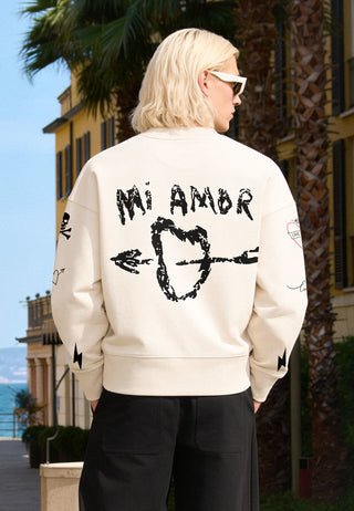 Sweatshirt Boxy "Tattoo Mi Amor"