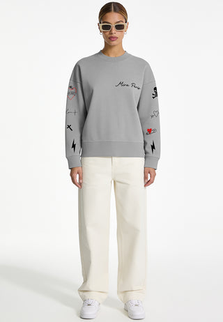 Sweatshirt Boxy "Tattoo Mi Amor"