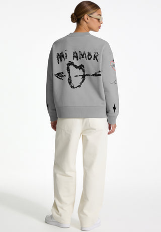 Sweatshirt Boxy "Tattoo Mi Amor"