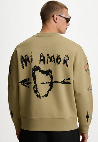 Sweatshirt Boxy "Tattoo Mi Amor"