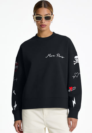 Sweatshirt Boxy "Tattoo Mi Amor"