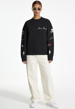 Sweatshirt Boxy "Tattoo Mi Amor"