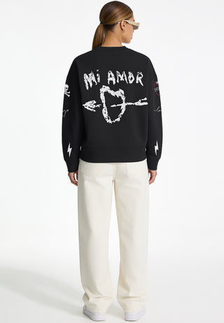 Sweatshirt Boxy "Tattoo Mi Amor"