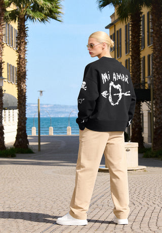 Sweatshirt Boxy "Tattoo Mi Amor"
