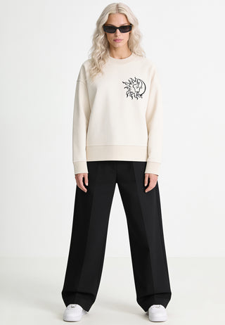 Sweatshirt Boxy Brodé "Moon"
