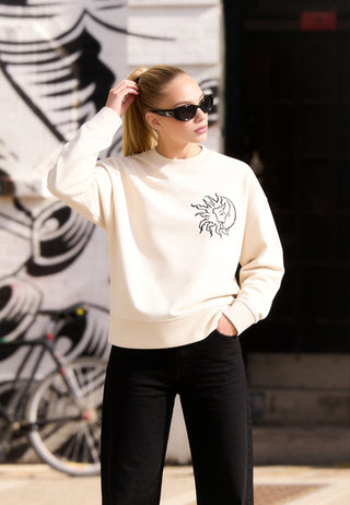 Sweatshirt Boxy Brodé "Moon"