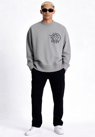 Sweatshirt Boxy Brodé "Moon"