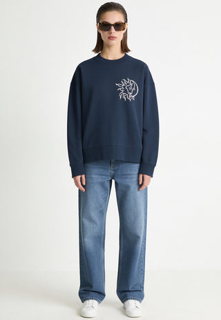 Sweatshirt Boxy Brodé "Moon"
