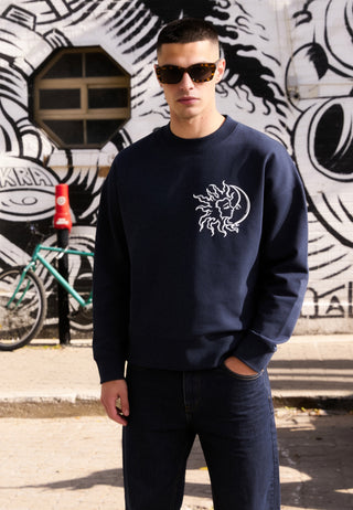 Sweatshirt Boxy Brodé "Moon"