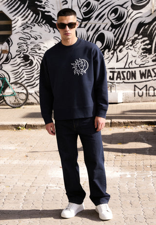 Sweatshirt Boxy Brodé "Moon"