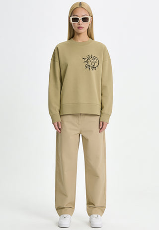 Sweatshirt Boxy Brodé "Moon"