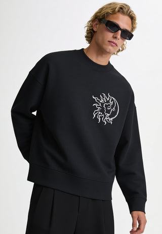 Sweatshirt Boxy Brodé "Moon"