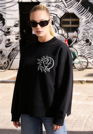 Sweatshirt Boxy Brodé "Moon"