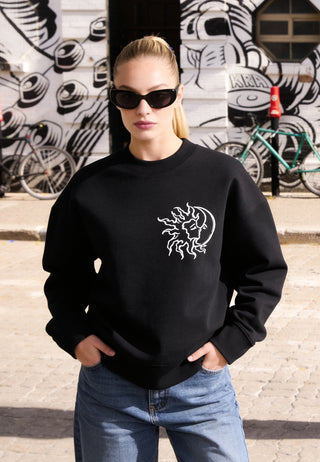 Sweatshirt Boxy Brodé "Moon"