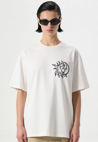 T-shirt Boxy Brodé "Moon"