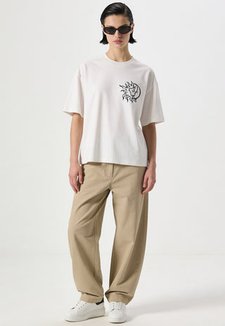 T-shirt Boxy Brodé "Moon"