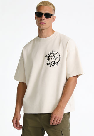 T-shirt Boxy Brodé "Moon"