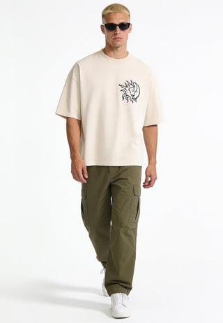 T-shirt Boxy Brodé "Moon"