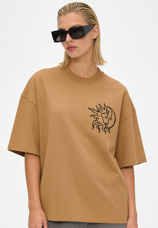T-shirt Boxy Brodé "Moon"