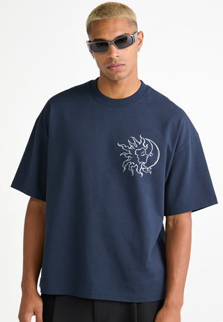 T-shirt Boxy Brodé "Moon"