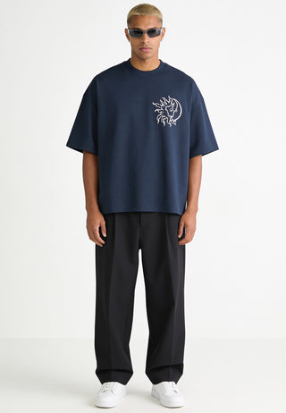 T-shirt Boxy Brodé "Moon"