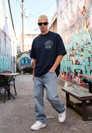 T-shirt Boxy Brodé "Moon"