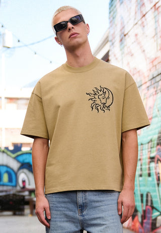 T-shirt Boxy Brodé "Moon"