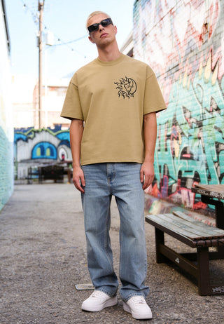 T-shirt Boxy Brodé "Moon"