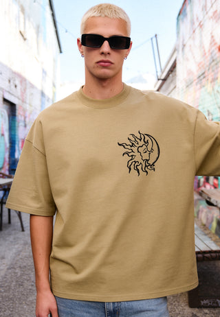 T-shirt Boxy Brodé "Moon"