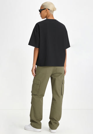 T-shirt Boxy Brodé "Moon"