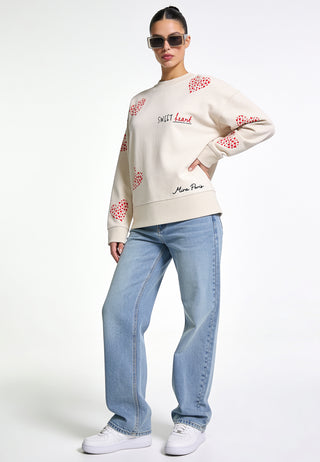 Sweatshirt Boxy Brodé "Sweet"