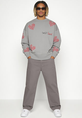 Sweatshirt Boxy Brodé "Sweet"