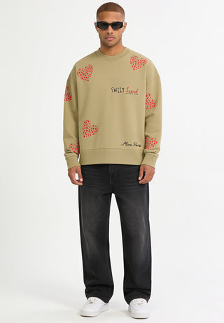 Sweatshirt Boxy Brodé "Sweet"